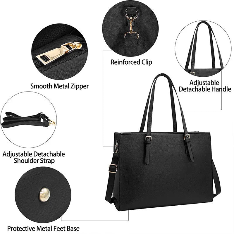 Laptoptaschen Cross-grained Damentasche Mehrschichtig Groß Einzel-Schulter