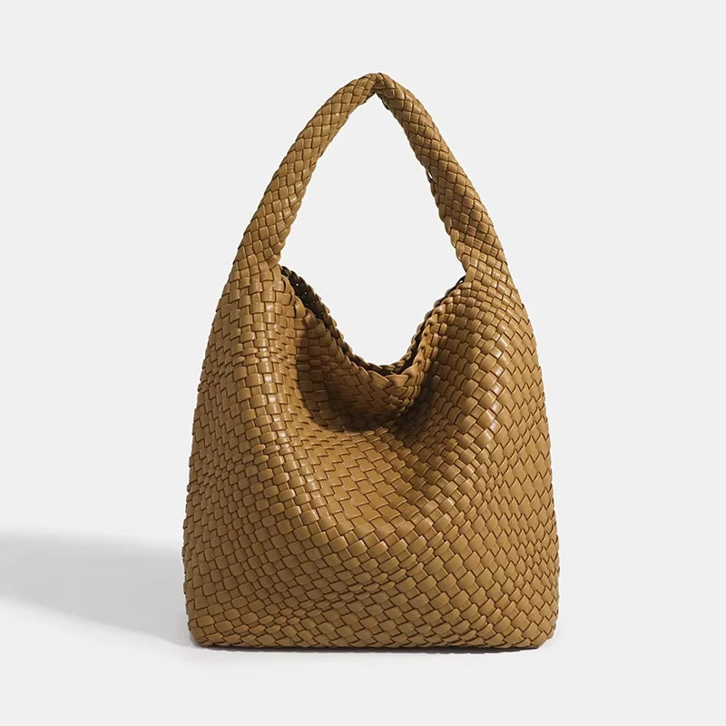 Modische Handtasche aus PU-Leder für Damen – gestreifte Tragetasche für die Arbeit und den Alltag