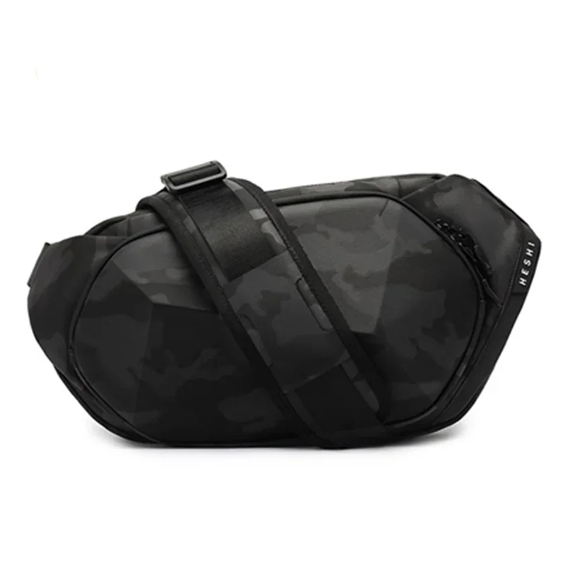 Wasserdichte Sling-Tasche für Herren mit USB-Anschluss – Diebstahlsichere Umhängetasche für 9,7-Zoll-iPad, für kurze Reisen und den täglichen Arbeitsweg