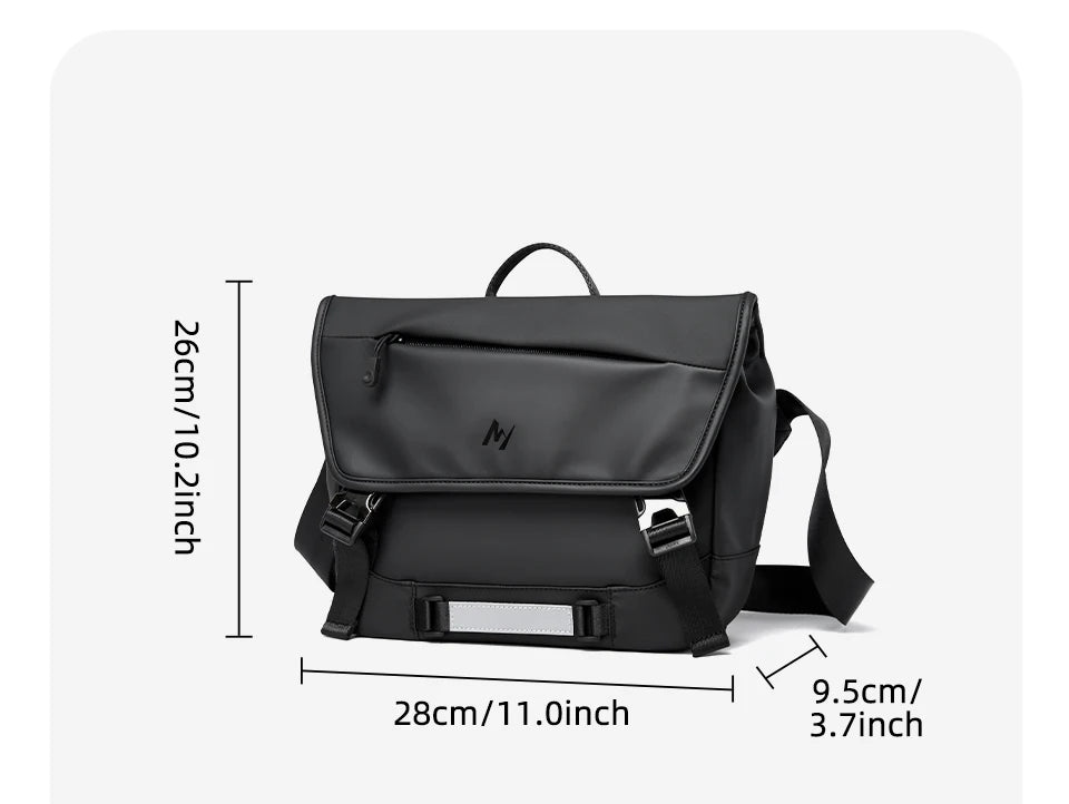 Wasserdichte Messenger Bag für Herren – Multifunktionale Umhängetasche mit großem Fassungsvermögen für Schule, Reisen und den Geschäftsalltag