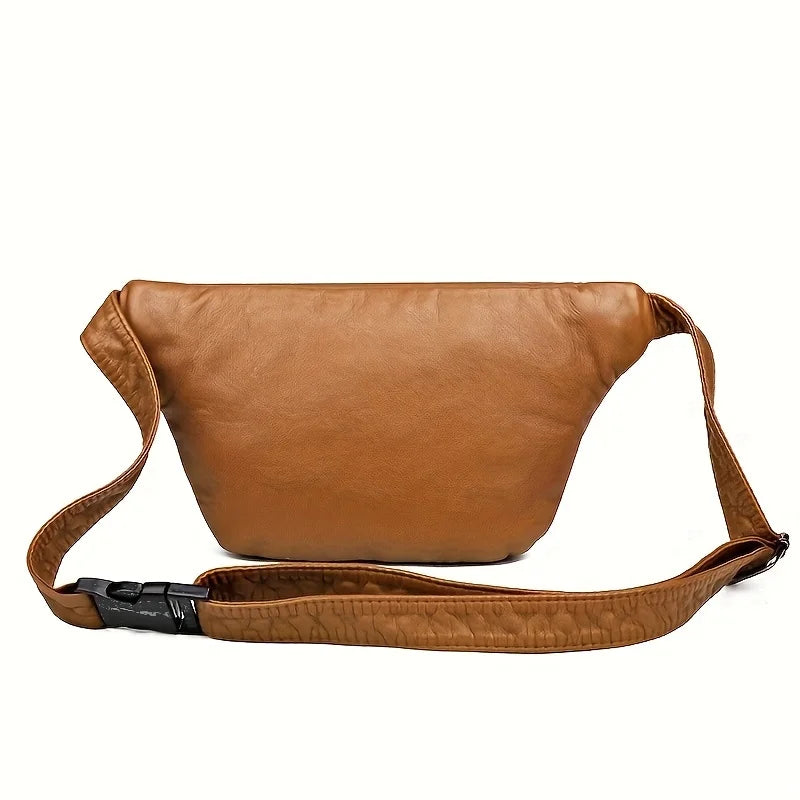 Women’s Vintage Studded Faux Leather Fanny Pack – Stylish Outdoor Travel Waist Bag