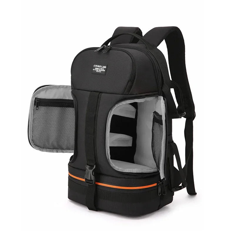 Großer wasserdichter DSLR-Kamera-Rucksack – Oxford-Outdoor-Tasche mit 15,6-Zoll-Laptopfach für Canon und Nikon