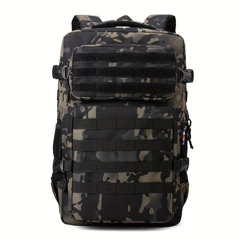 Men’s Tactical Hyrox Backpack – Camouflage Large Capacity Multi-Layer Outdoor Hiking & Camping Bag