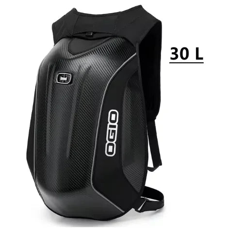 Ogio 30–48 l Carbonfaser-Motorradrucksack – wasserdichte Hartschalen-Renntasche für Integralhelme, MX- und Motocross-Ausrüstung