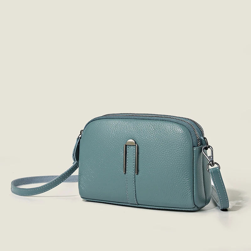 Luxuriöse Crossbody-Handytasche aus echtem Leder – Elegante Schultertasche für Damen