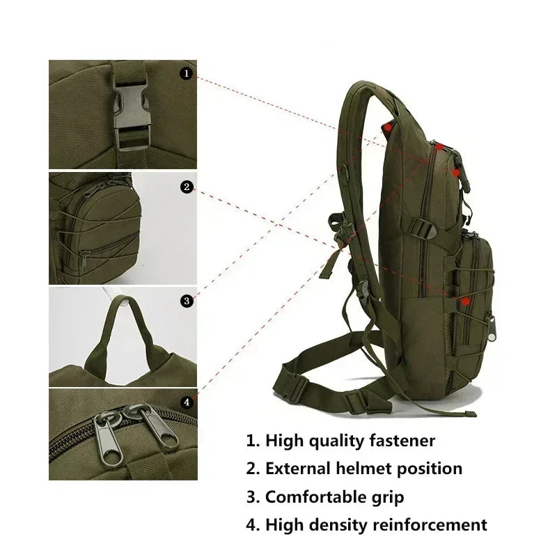 15L Taktischer Fahrradrucksack – Molle Outdoor-Sporttasche zum Wandern, Klettern & Reisen