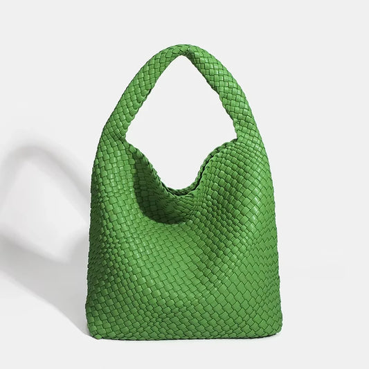 Modische Handtasche aus PU-Leder für Damen – gestreifte Tragetasche für die Arbeit und den Alltag