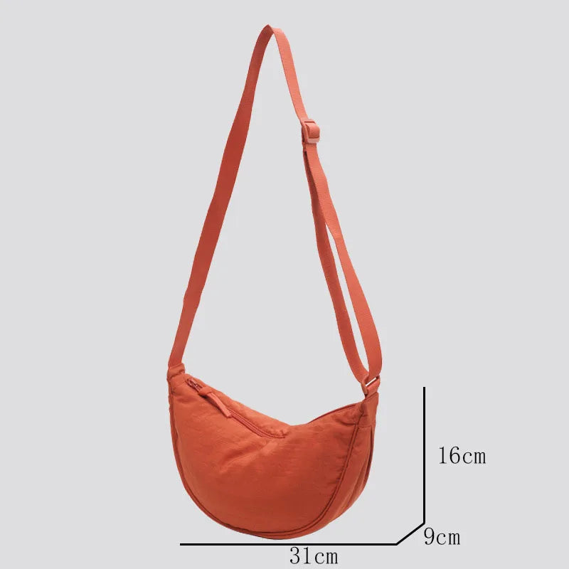 2025 Damen-Hobo-Umhängetasche aus Nylon – Schultertasche mit großem Fassungsvermögen