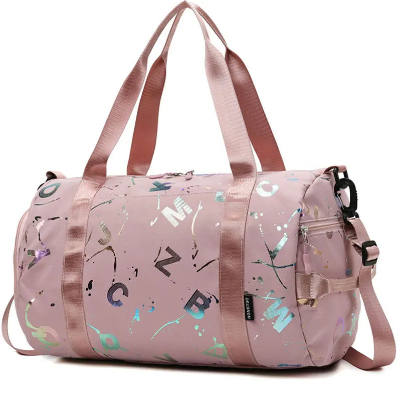 Gym Yoga Sport Dance Bag For Girl Boy Graffiti Letters Printing Fitness