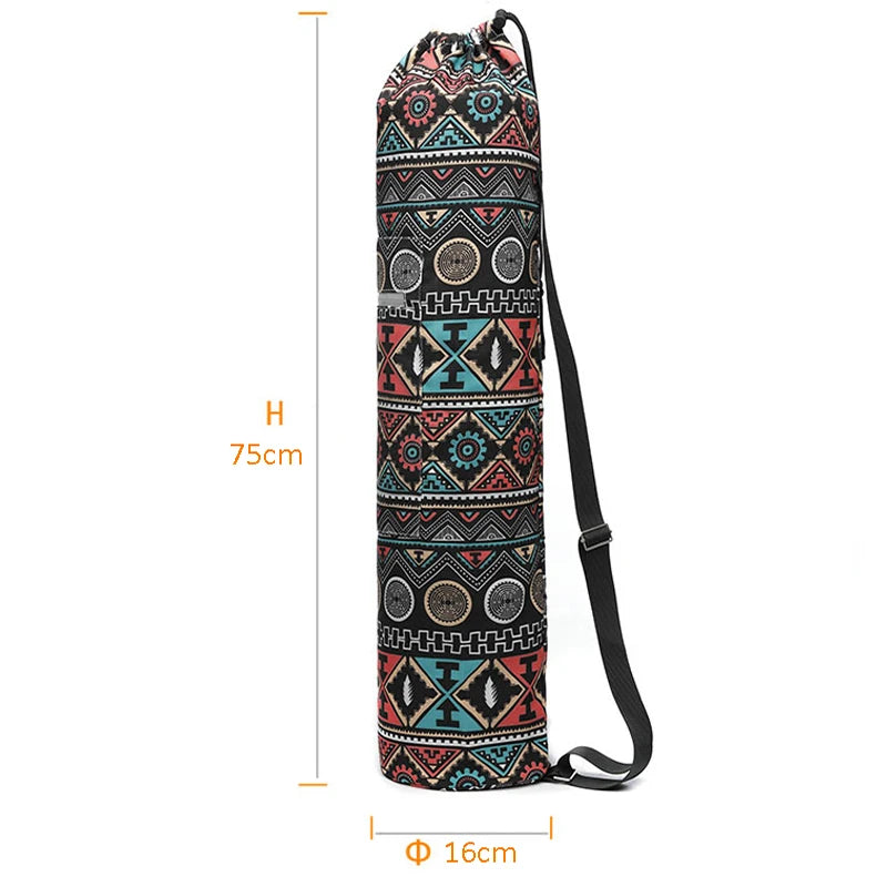 Yogamattentasche für Damen – Sporttasche mit Blumen- und farbenfrohem Design für Fitness, Pilates und Reisen