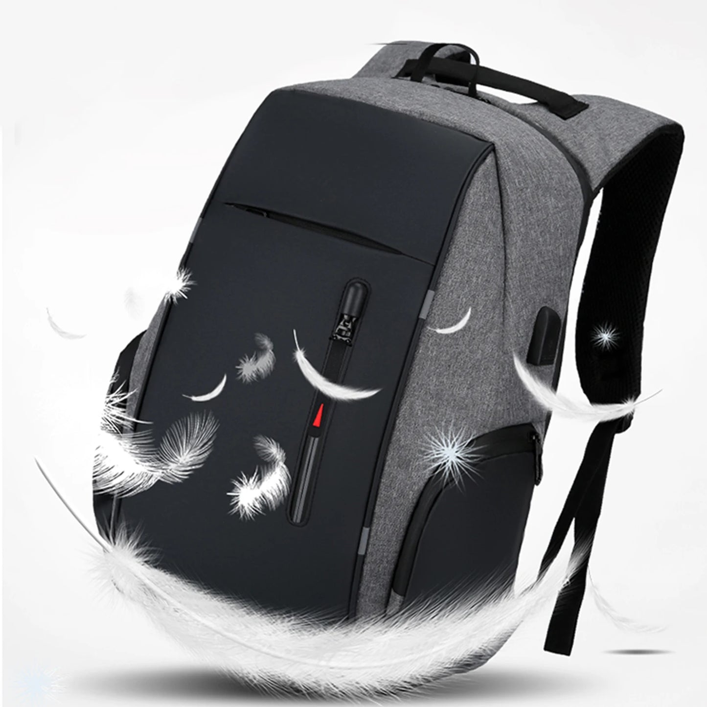 17-Zoll-Laptop-Rucksack mit USB-Ladeanschluss – Wasserabweisende Reise- und Arbeitstasche für Männer und Frauen