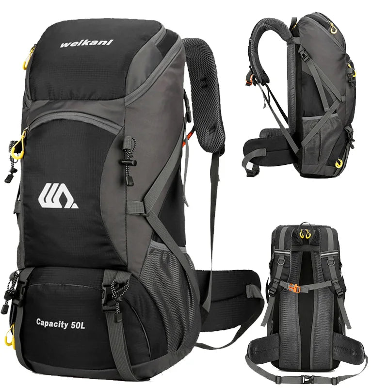 50L wasserdichter Wanderrucksack – Reise- und Campingrucksack mit großem Fassungsvermögen