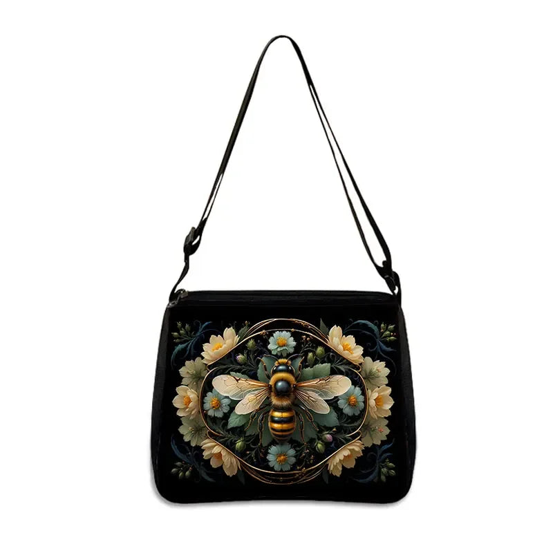 Umhängetasche mit Bienen-Print – Süße Handtasche und Handy-Geldbörse mit Honigbiene für Damen | Lustiges Reisegeschenk und Alltagsstil