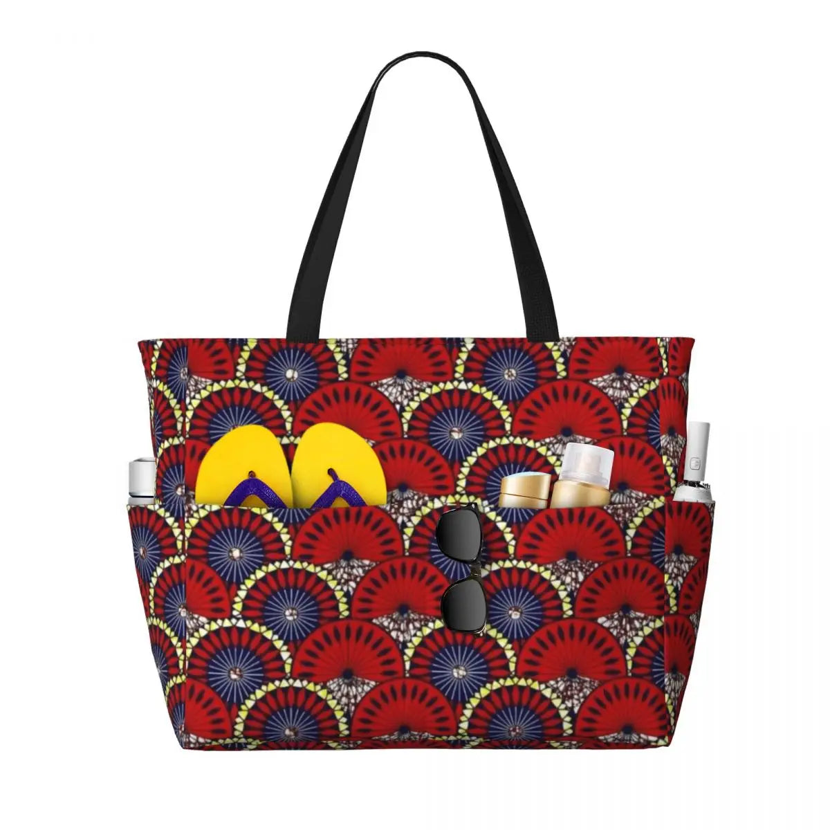 Custom Ethnic Print Travel Tote Bag Women Large Capacity