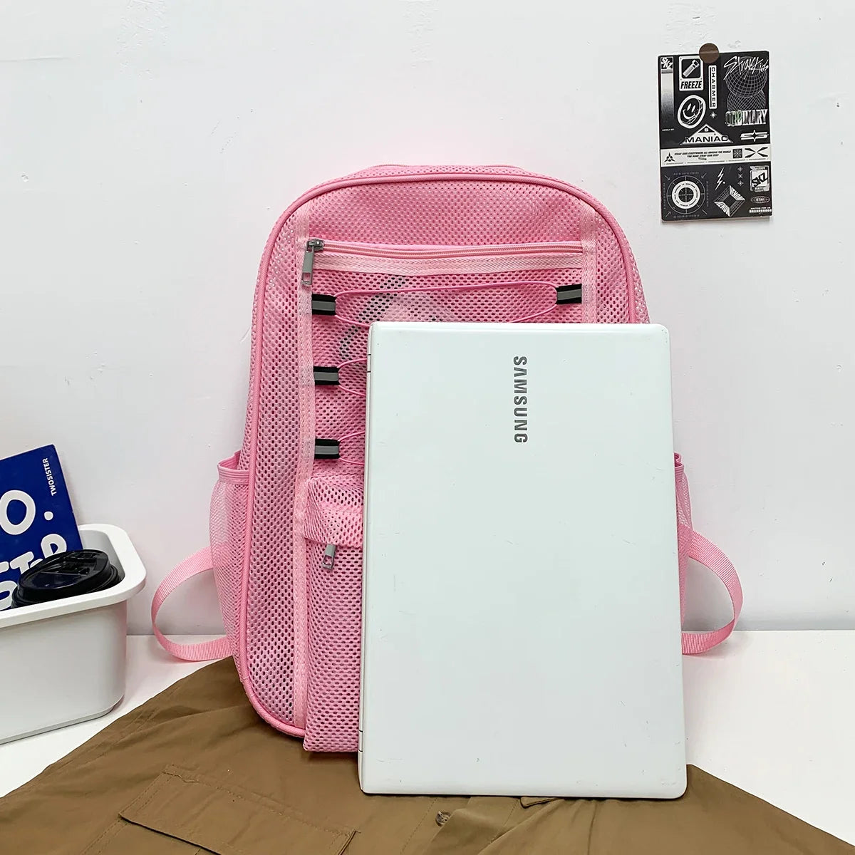 Leichter Mesh-Strandrucksack für Damen – Atmungsaktive, sandfreie Sommertasche mit mehreren Taschen