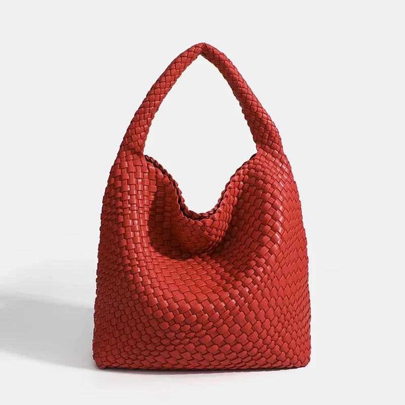 Modische Handtasche aus PU-Leder für Damen – gestreifte Tragetasche für die Arbeit und den Alltag