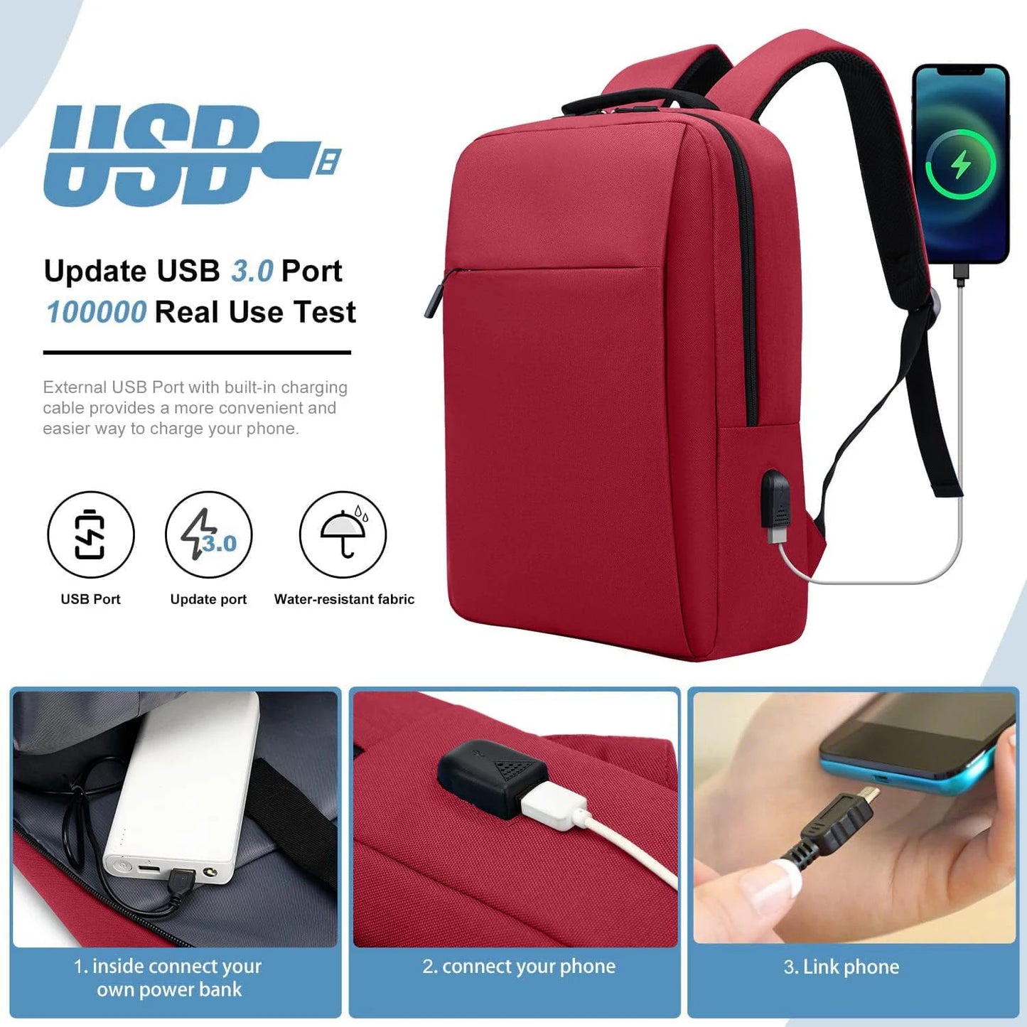 Leichter Laptop-Rucksack für Damen – Elegante Business-Tasche mit Seitentaschen für Arbeit und Reisen