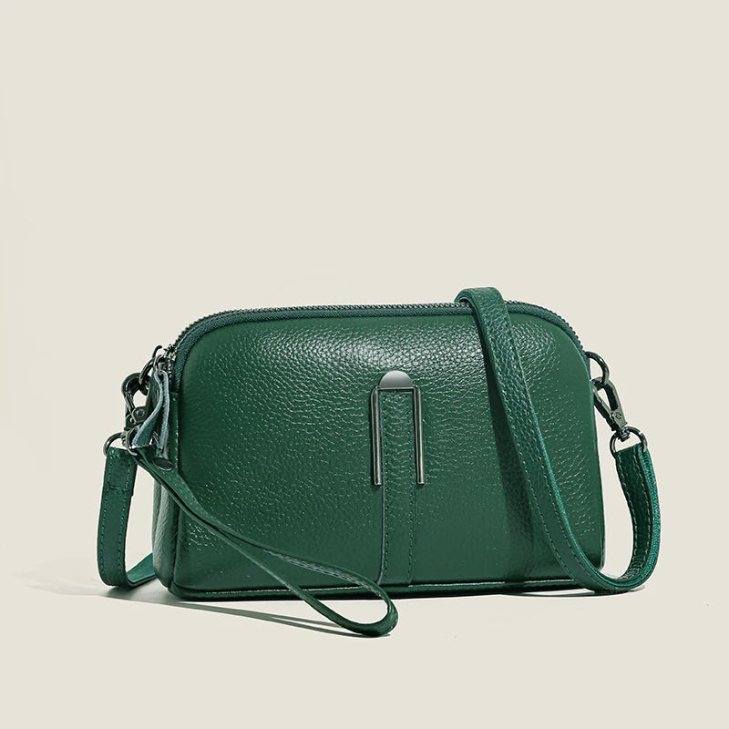 Luxuriöse Crossbody-Handytasche aus echtem Leder – Elegante Schultertasche für Damen