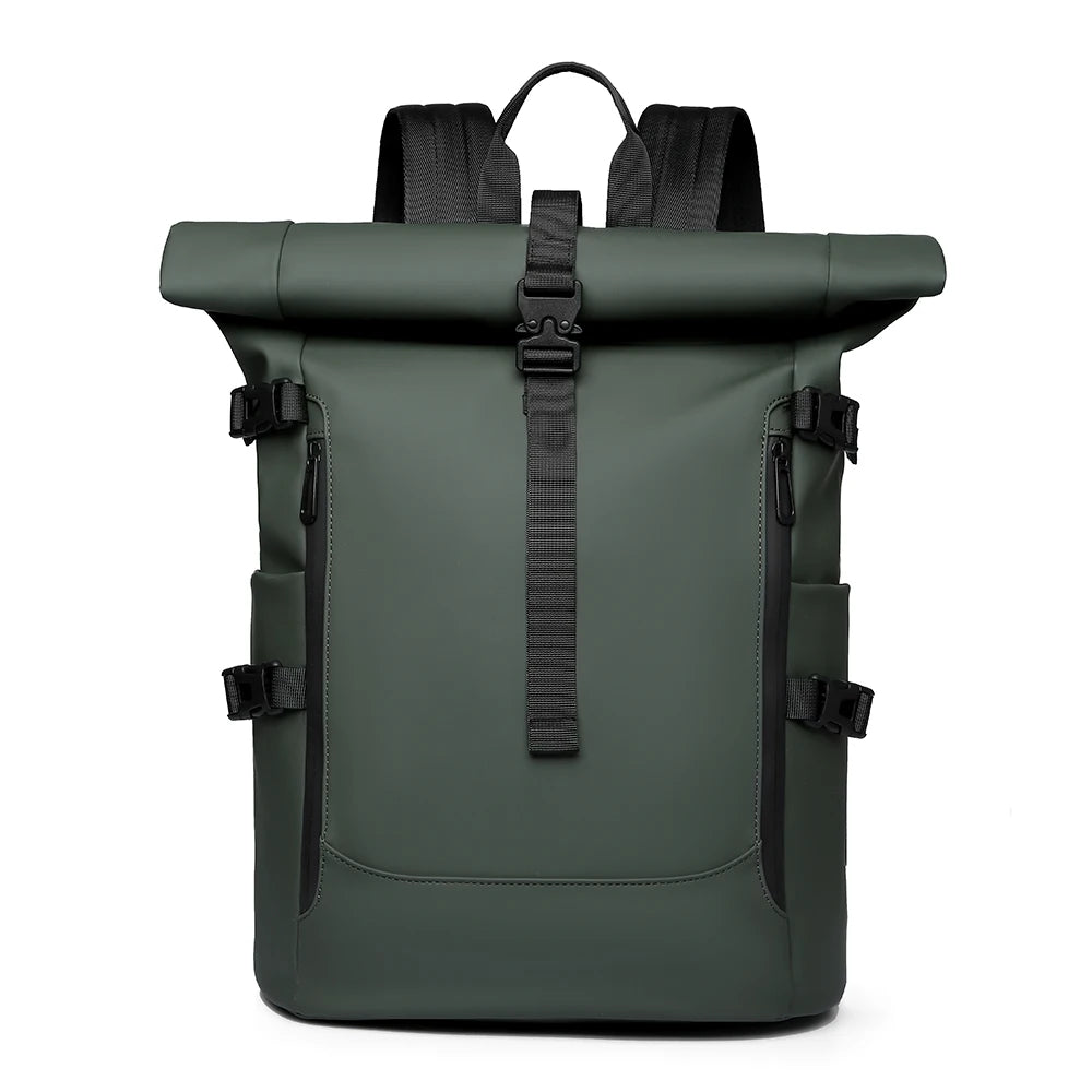 Wasserdichter Rolltop-Wanderrucksack – Robuster Outdoor-Reiserucksack mit Luftpolsterunterstützung