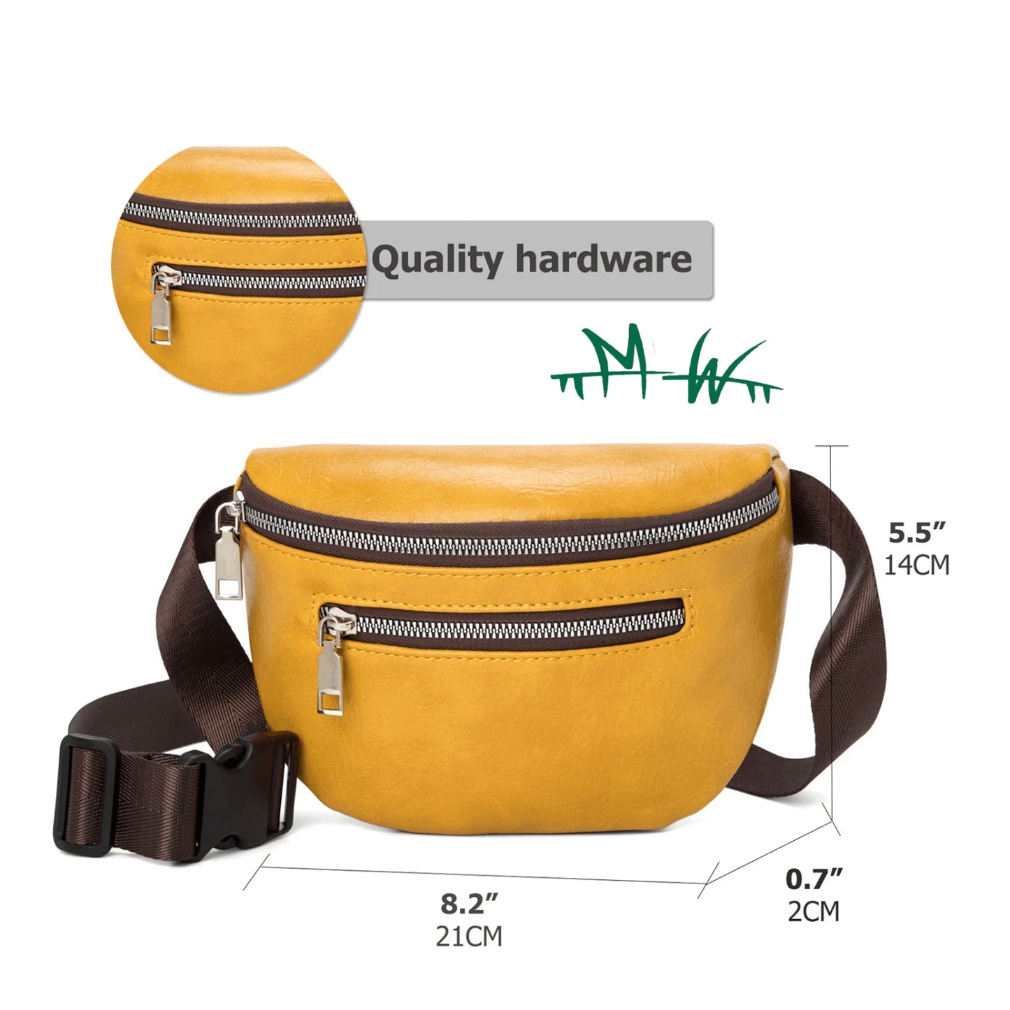 Damen-Bauchtasche aus Leder – modische Hüfttasche mit verstellbarem Riemen und vielseitigem Design