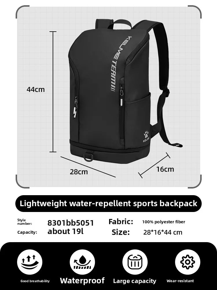 Kelme Herren Sportrucksack – Leichte Outdoortasche für Training, Radfahren & Laufen