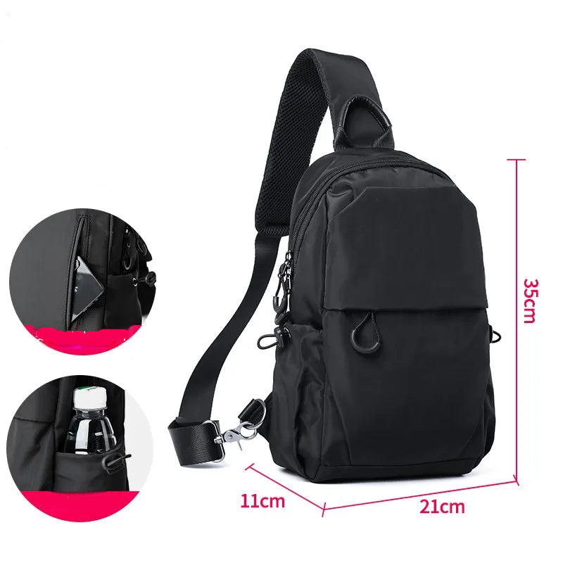 Wasserdichte Oxford-Umhängetasche für Herren – Lässiger Sport-Schulterrucksack & Messenger-Stil