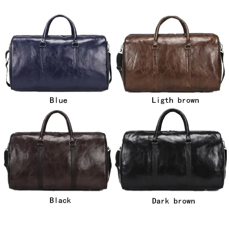 Independent Reisetasche aus PU-Leder für Herren – Schulterhandtasche mit großem Fassungsvermögen und Reißverschluss