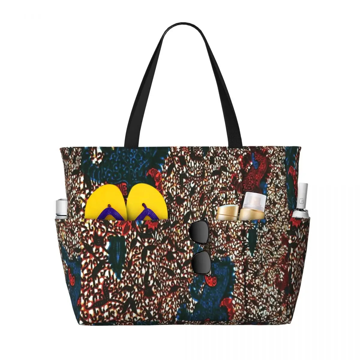 Custom Ethnic Print Travel Tote Bag Women Large Capacity