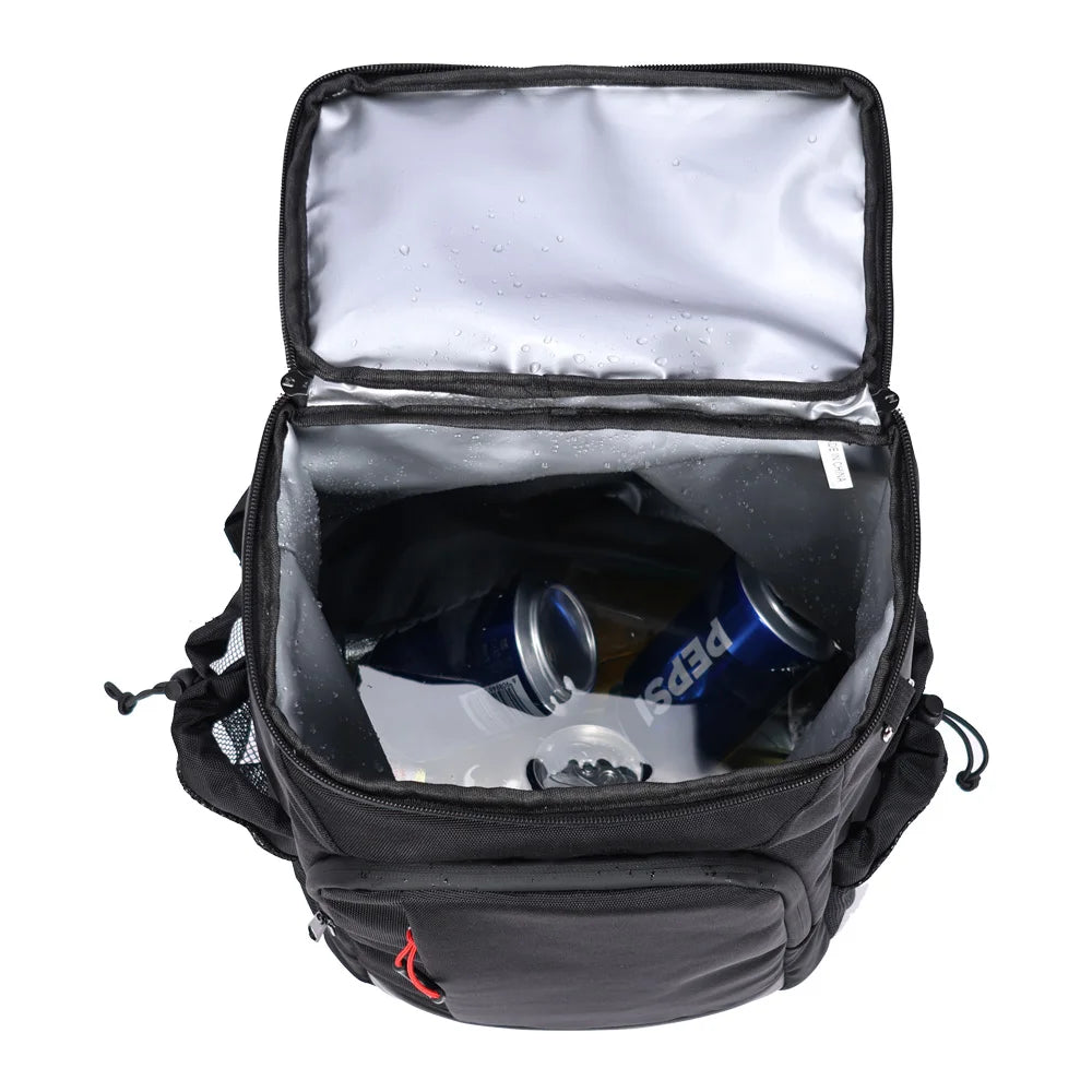 Isolierter Picknick-Kühlrucksack mit großem Fassungsvermögen – Auslaufsichere Thermo-Lunchtasche für Camping, Wandern und Mahlzeiten im Freien mit Flaschenöffner