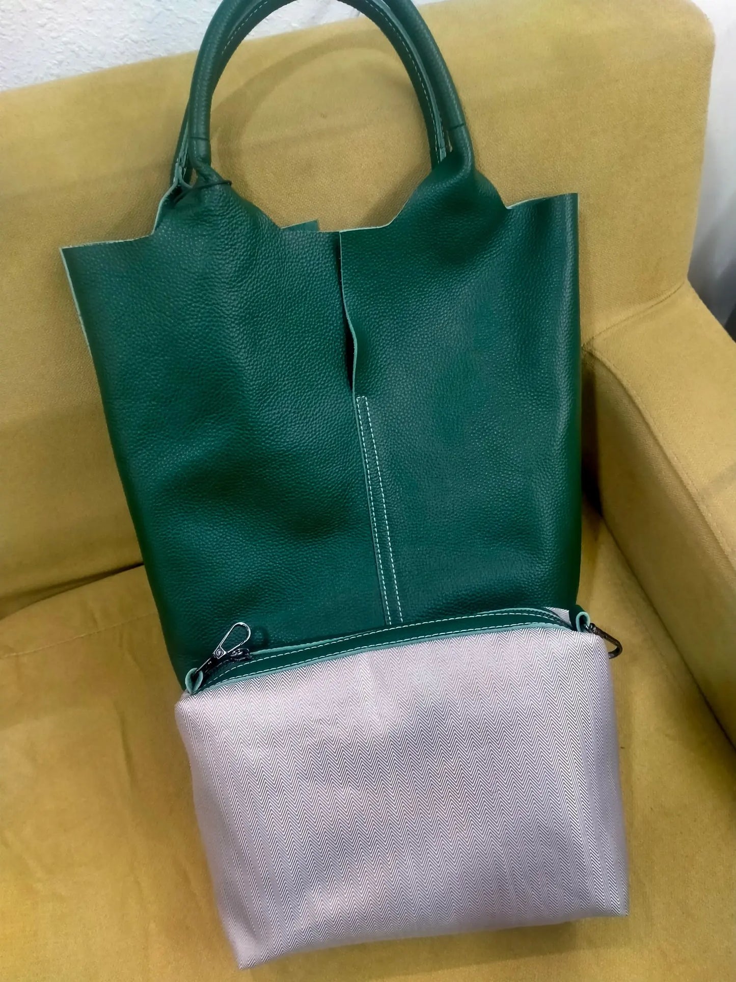 Damen-Tragetasche aus weichem Rindsleder – Schulterhandtasche mit großem Fassungsvermögen für den täglichen Gebrauch