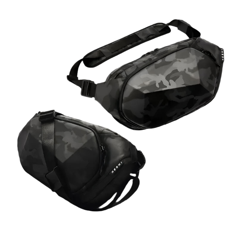 Wasserdichte Sling-Tasche für Herren mit USB-Anschluss – Diebstahlsichere Umhängetasche für 9,7-Zoll-iPad, für kurze Reisen und den täglichen Arbeitsweg