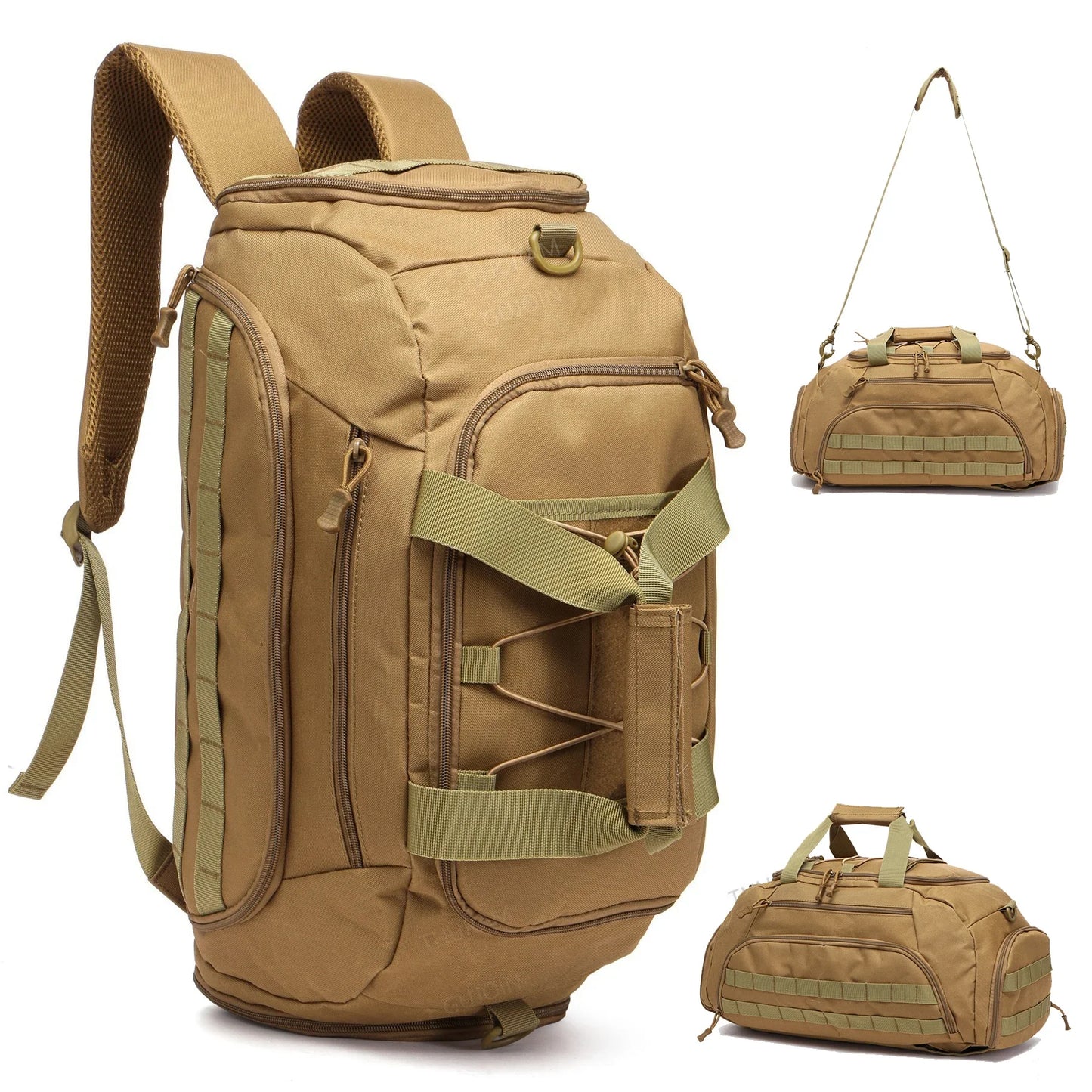 3-in-1-Sportrucksack mit Schuhfach – wandelbare Reisetasche & Sling Bag für Damen & Herren, Weekender & Reisetasche