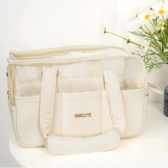 Stylish Outdoor Bag for Chihuahua & Small Pets - Breathable Pet Travel Bag