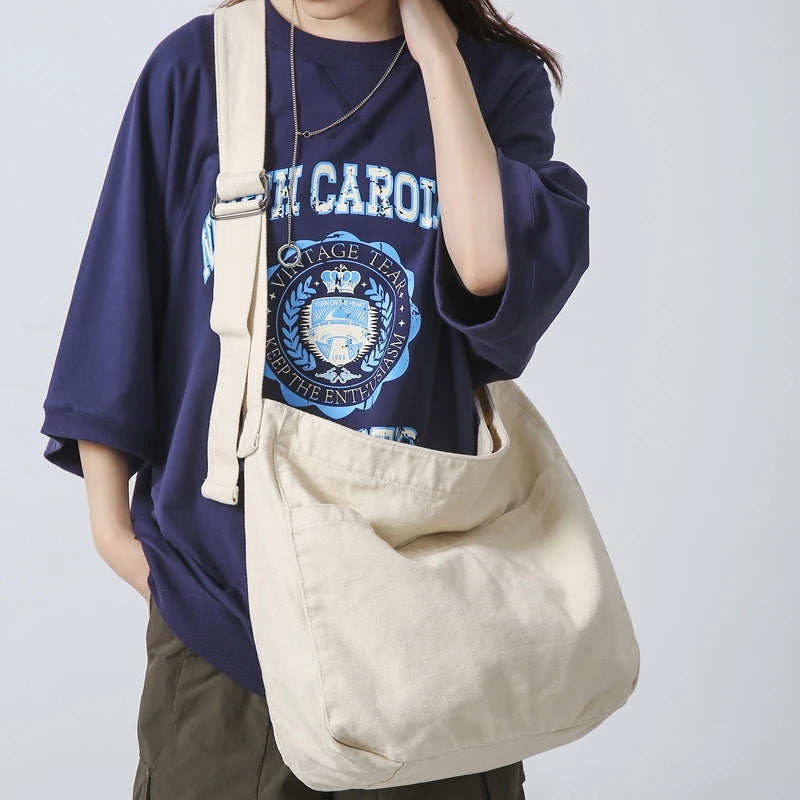 Lässige Umhängetasche aus Canvas für Damen – Schultertasche mit großem Fassungsvermögen für Reisen, Arbeit und den täglichen Gebrauch