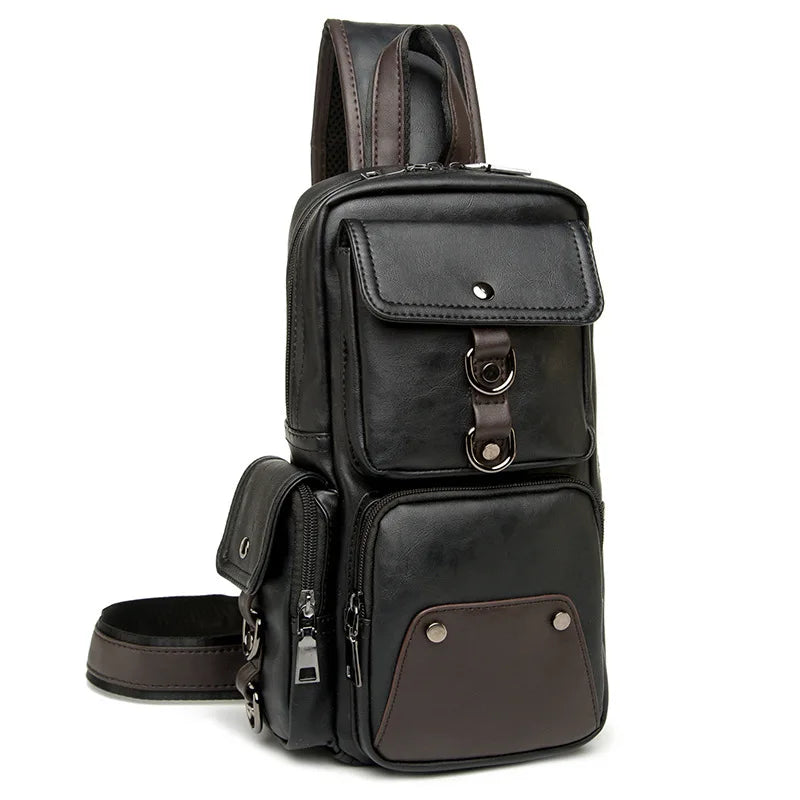 Vintage Umhängetasche für Herren – Wasserdichter Messenger aus PU-Leder für den täglichen Gebrauch und auf Reisen