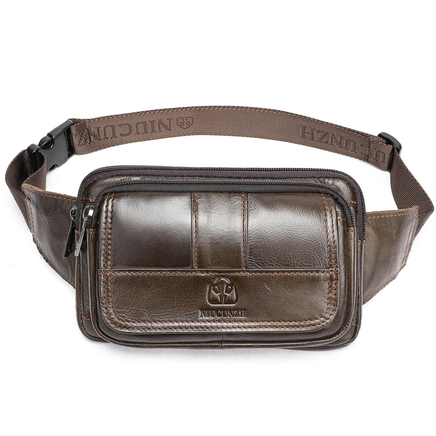 Unisex Luxus-Gürteltasche aus Leder – Sling- und Bauchtasche aus echtem Leder für den täglichen Gebrauch