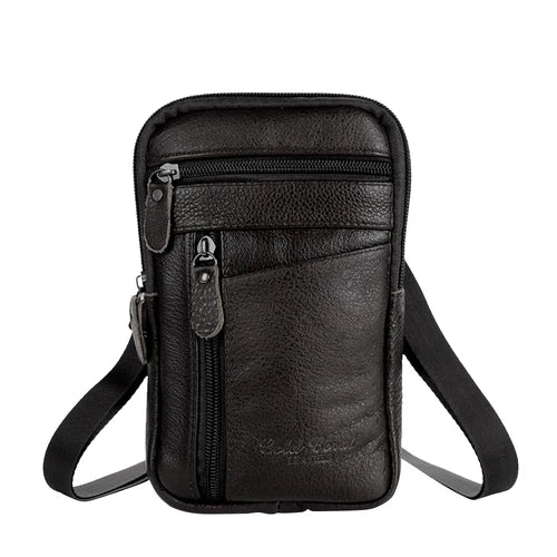 Kompakte Crossbody-Handytasche aus Leder – Schulter- und Gürteltasche für Herren-Essentials