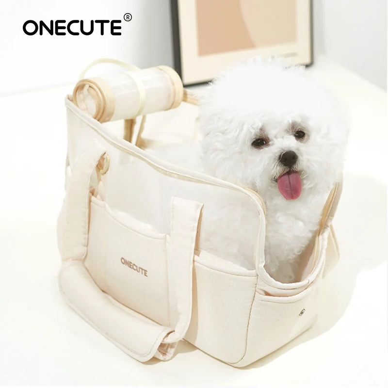 Stylish Outdoor Bag for Chihuahua & Small Pets - Breathable Pet Travel Bag