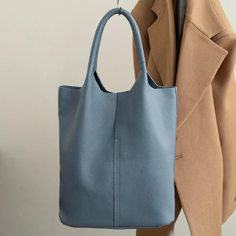 Damen-Tragetasche aus weichem Rindsleder – Schulterhandtasche mit großem Fassungsvermögen für den täglichen Gebrauch