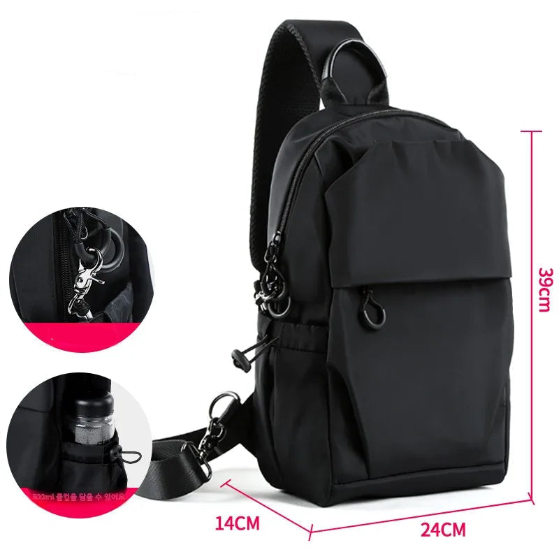 Wasserdichte Oxford-Umhängetasche für Herren – Lässiger Sport-Schulterrucksack & Messenger-Stil