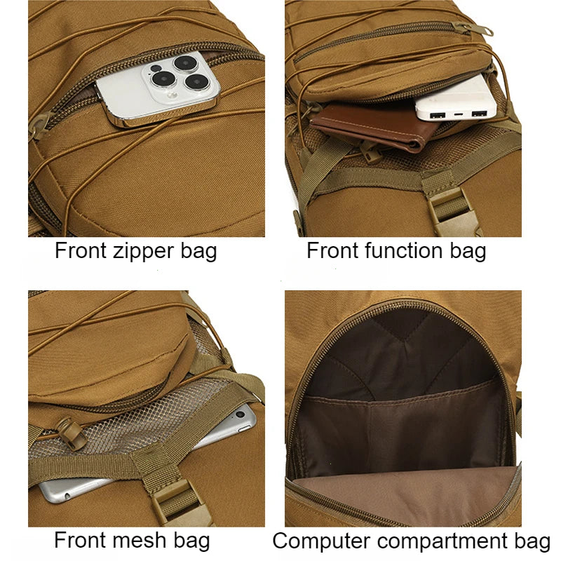 15L Taktischer Fahrradrucksack – Molle Outdoor-Sporttasche zum Wandern, Klettern & Reisen