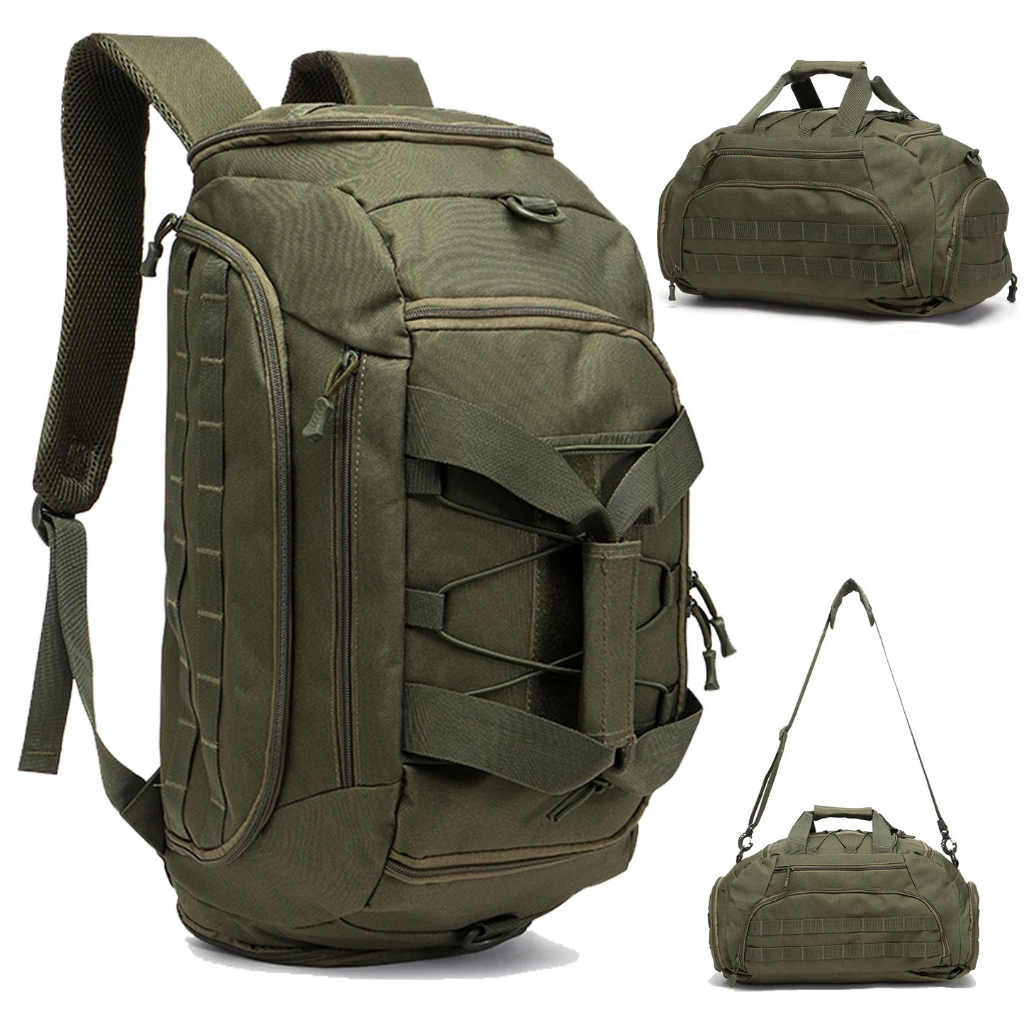 3-in-1-Sportrucksack mit Schuhfach – wandelbare Reisetasche & Sling Bag für Damen & Herren, Weekender & Reisetasche