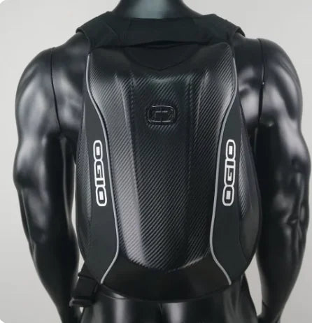 Ogio 30–48 l Carbonfaser-Motorradrucksack – wasserdichte Hartschalen-Renntasche für Integralhelme, MX- und Motocross-Ausrüstung