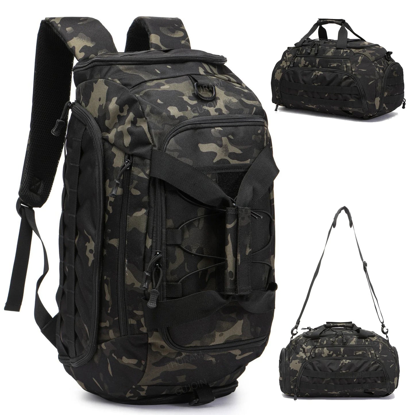 3-in-1-Sportrucksack mit Schuhfach – wandelbare Reisetasche & Sling Bag für Damen & Herren, Weekender & Reisetasche