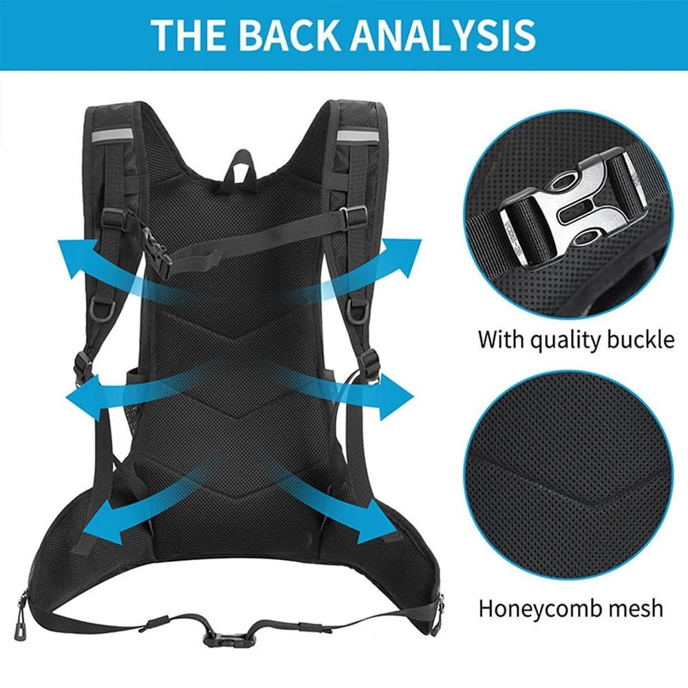 Atmungsaktive Trailrunning-Weste mit 500-ml-Wasserflasche – Leichter Trinkrucksack für Joggen, Radfahren und Marathons