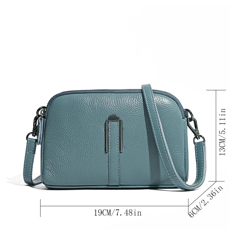 Luxuriöse Crossbody-Handytasche aus echtem Leder – Elegante Schultertasche für Damen