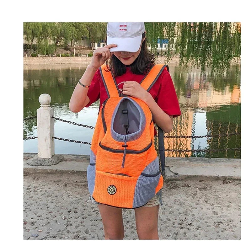Tragerucksack für kleine Hunde – Reisetasche für Haustiere mit zwei Fächern und externem Stauraum zum Wandern und für den täglichen Gebrauch