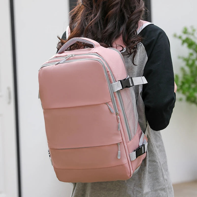 Wasserdichter Laptop-Reiserucksack mit großer Kapazität – Diebstahlsichere USB-Ladetasche für Arbeit, Schule und Beruf