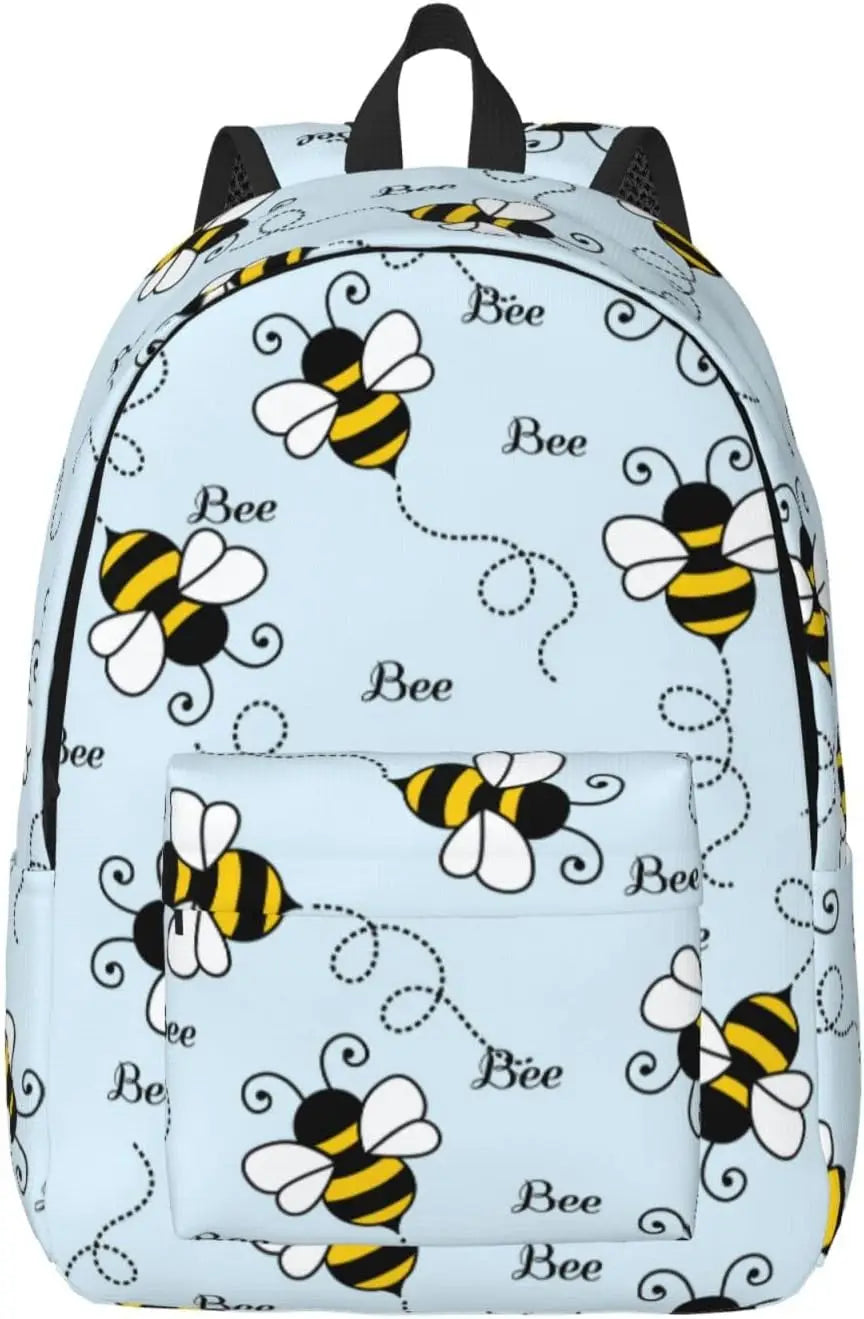 Honey Bee Canvas Laptop-Rucksack – Leichter Unisex-Tagesrucksack für Reisen und Outdoor