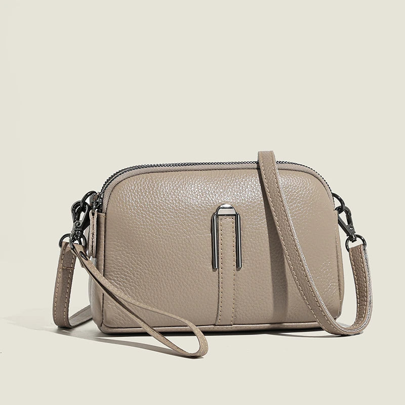 Luxuriöse Crossbody-Handytasche aus echtem Leder – Elegante Schultertasche für Damen